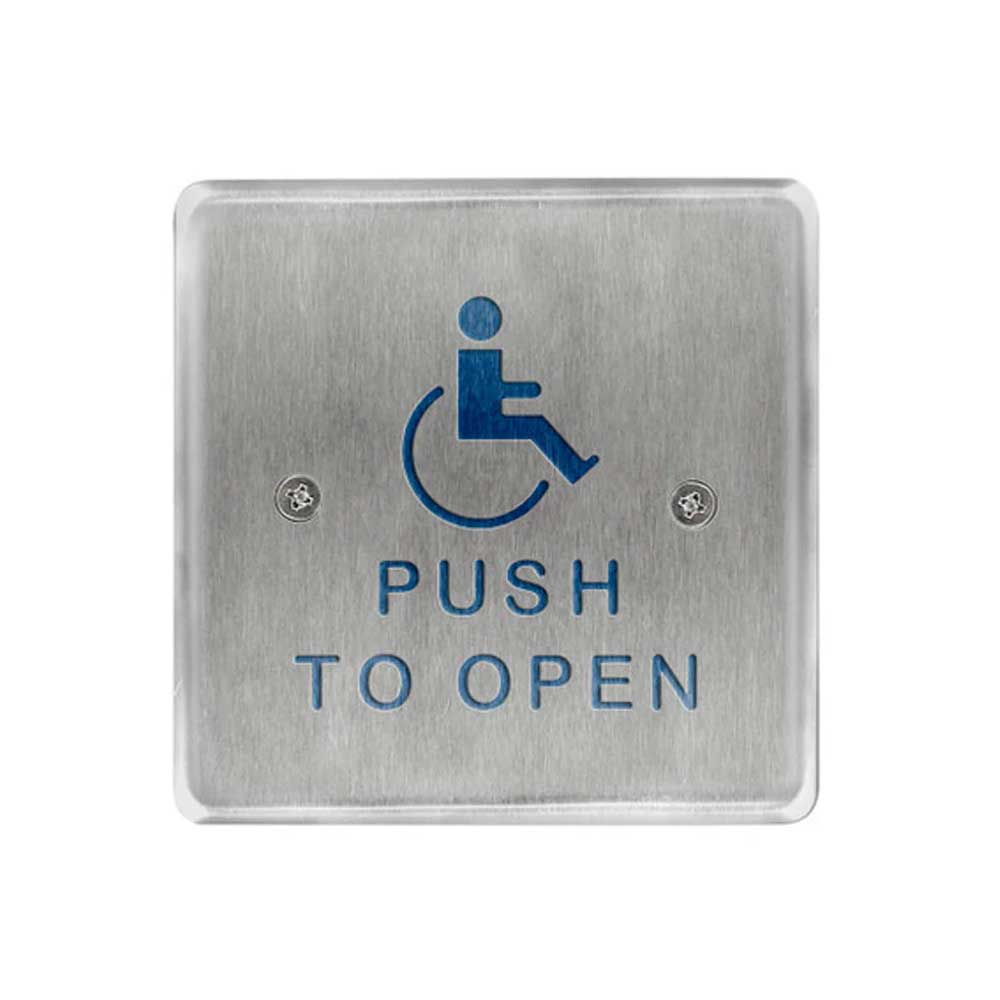 BEA - 10PBS45 - Square Push Plates 4.5 Inch Stainless Steel