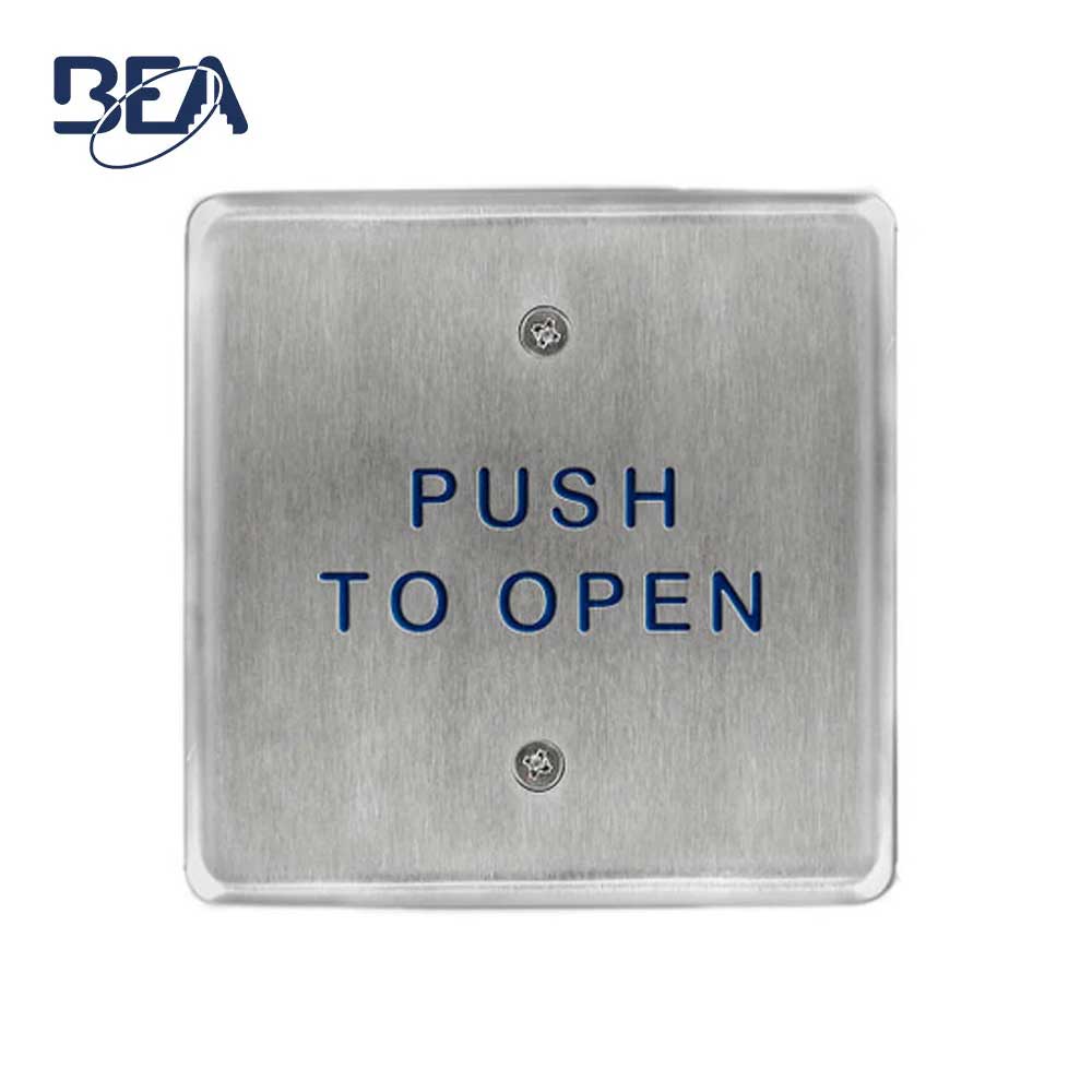 BEA - 10PBS45 - Square Push Plates 4.5 Inch Stainless Steel