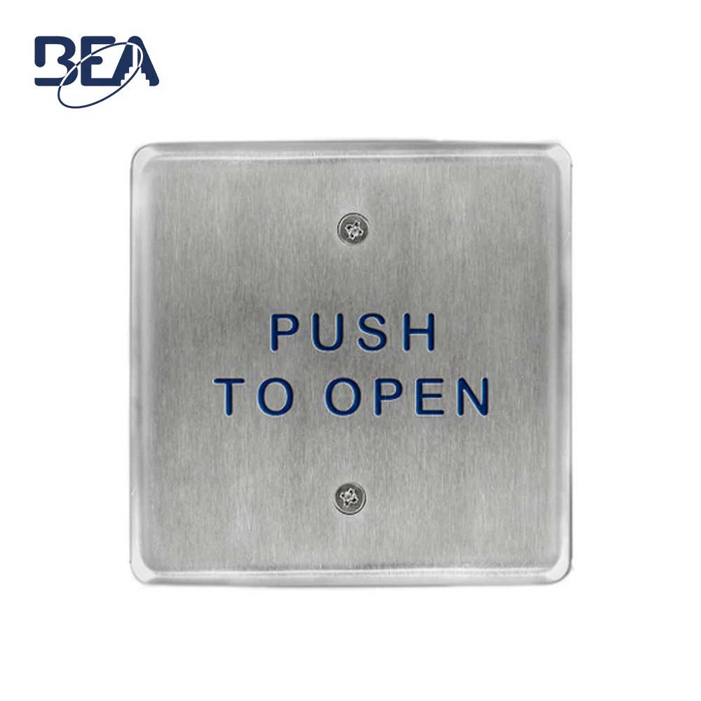 BEA - 10PBS - Squae Push Plates 4.5 Inch Stainless Steel