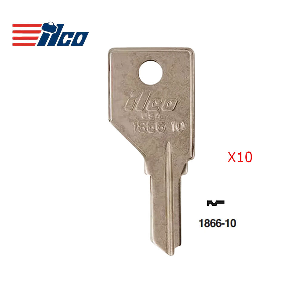 1866-10 Pundra Commercial & Residencial Key Blank - PUN-1D / 1866-10 (Packs of 10)