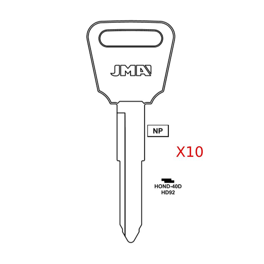 Acura Key Blank - HD92 / HOND-40D (Packs of 10)
