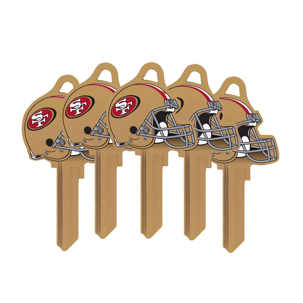 ILCO - NFL-KW1 TeamKeys - Helmet Edition Key Blank - San Francisco 49ers