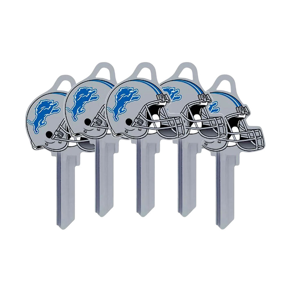 ILCO - NFL-KW1 TeamKeys - Helmet Edition Key Blank - Detroit Lions (5 Pack)