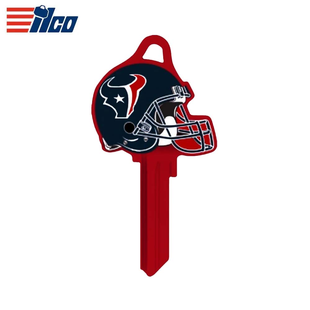ILCO - NFL-KW1 TeamKeys - Helmet Edition Key Blank - Houston Texans