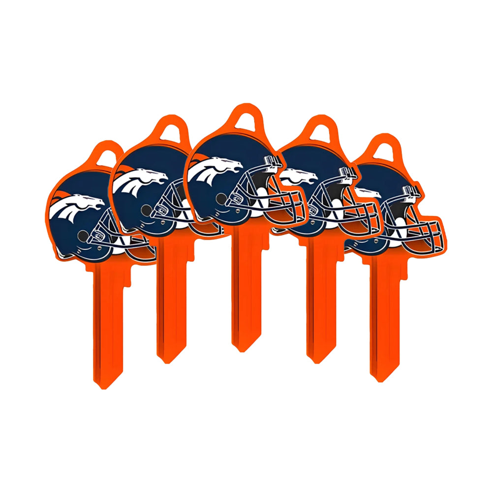 ILCO - NFL-SC1 TeamKeys - Helmet Edition Key Blank - Denver Broncos (5 Pack)