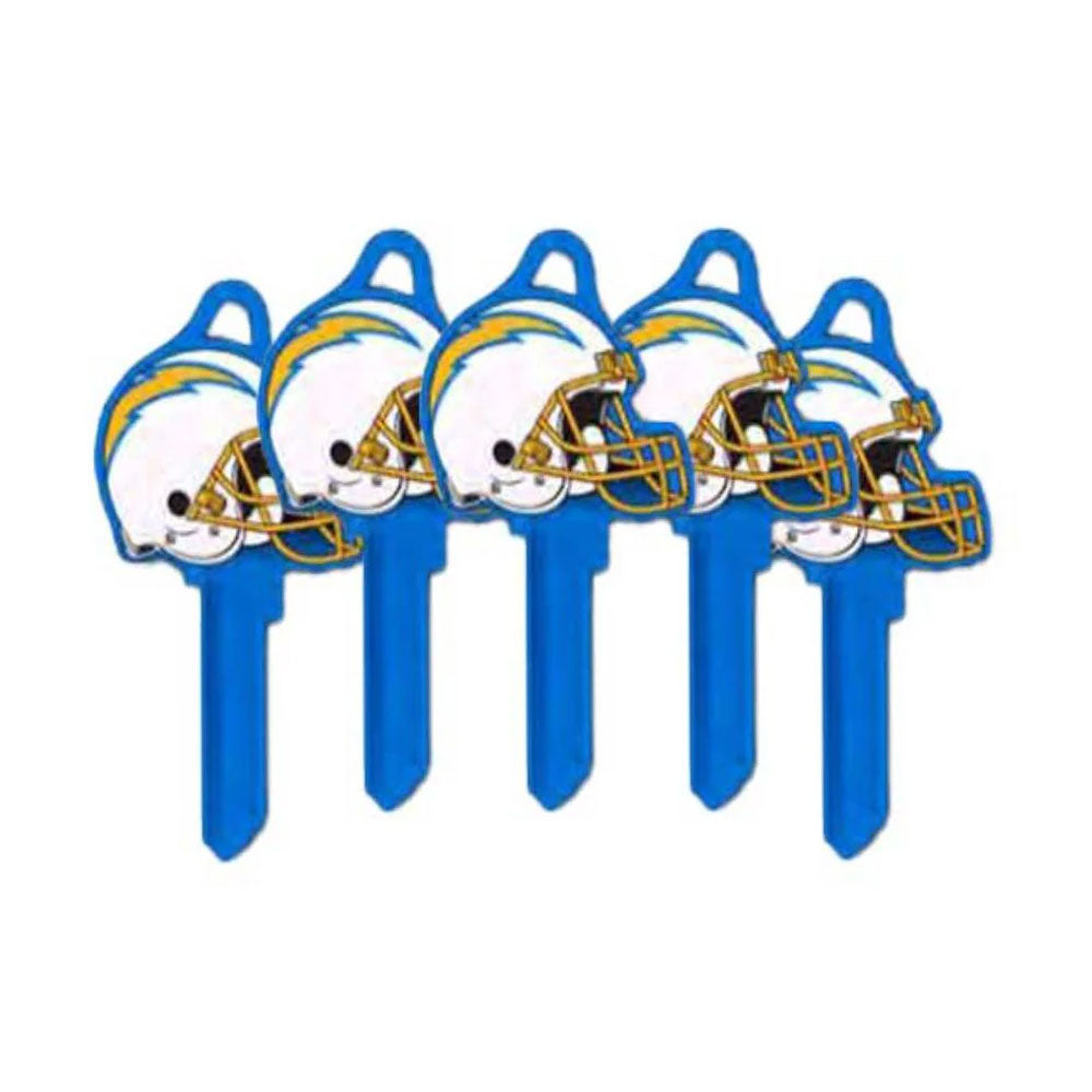 ILCO - NFL-SC1 TeamKeys - Helmet Edition Key Blank - Los Angeles Chargers - Pack of 5