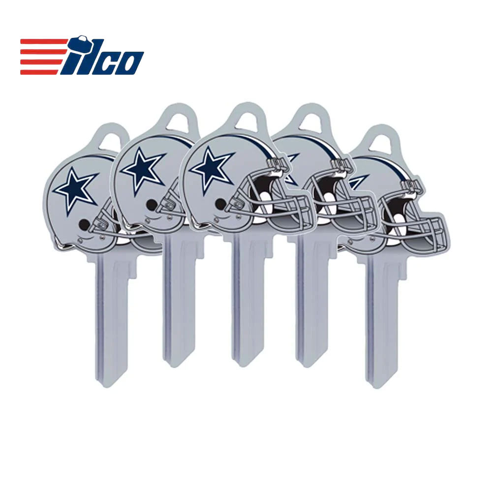 ILCO - NFL-SC1 TeamKeys - Helmet Edition Key Blank - Dallas Cowboys - Pack of 5