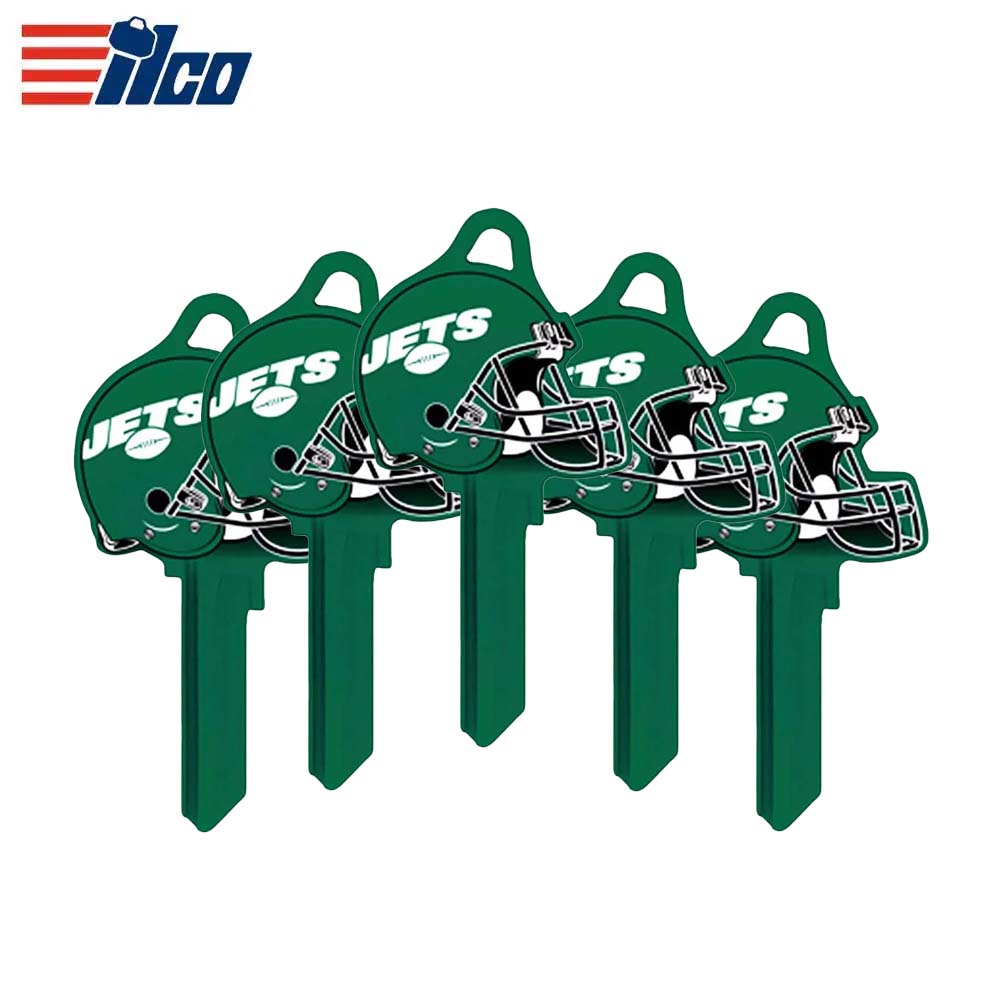 ILCO - NFL-SC1 TeamKeys - Helmet Edition Key Blank - New York Jets (5 Pack)