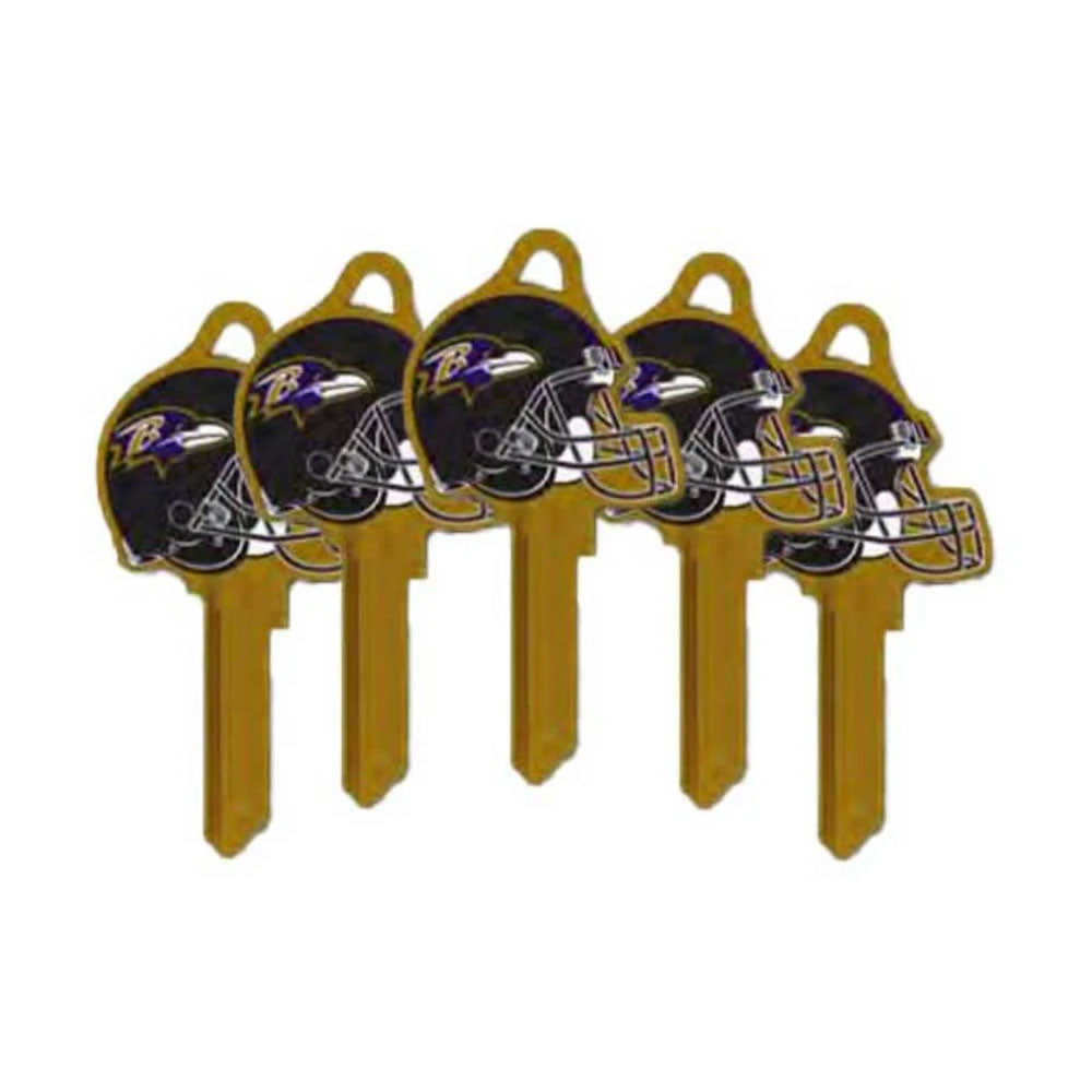 ILCO - NFL-SC1 TeamKeys - Helmet Edition Key Blank - Baltimore Ravens - Pack of 5