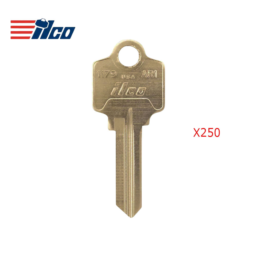 AR1 / N1179 5-Pin Arrow Key Blank - Brass Finish AR1 BR - ARR-4D (250 Pack)