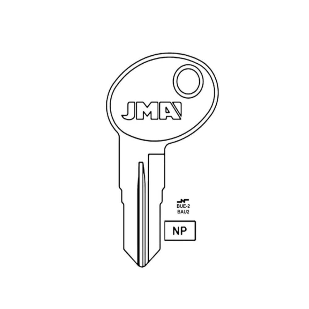 1648 Bauer Commercial & Residencial Key Blank - BAU2 / BUE-2