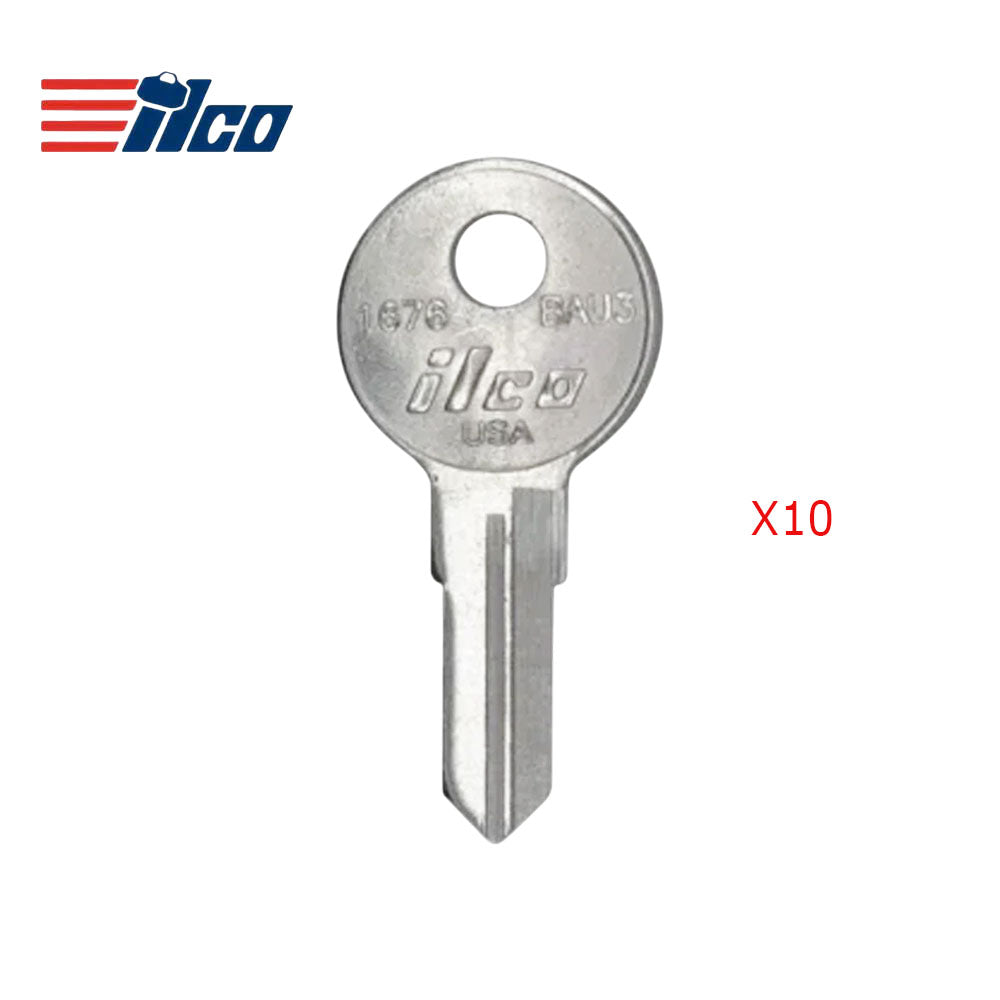 1676 BAU3 BAUER Commercial & Residencial Key Blank - BUE-3 / BAU3 (Packs of 10)