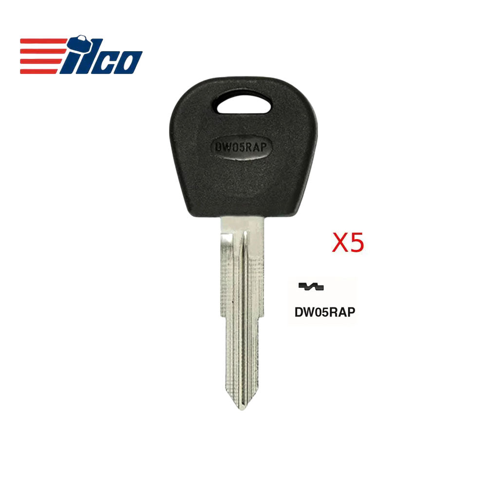 GM Key Blank - DAE-4D.P1 / DW05RAP (Packs of 5)