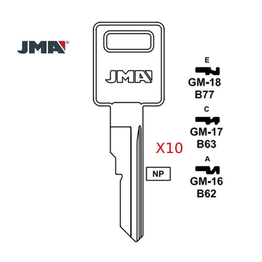 GM Key Blank - B77 / GM-18 (Packs of 10)