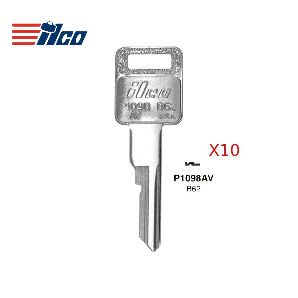 GM Key Blank - GM-16 / B62 (Packs of 10)