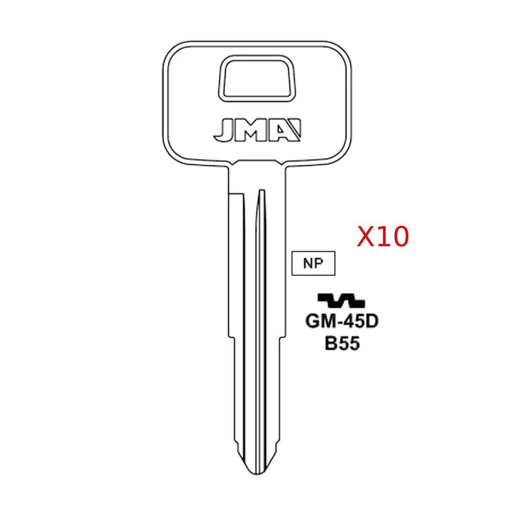 GM Key Blank - B55 / GM-45D (Packs of 10)