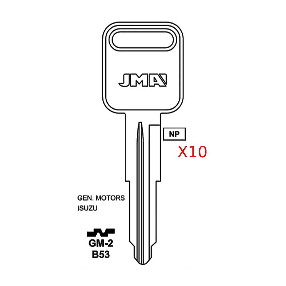 GM Key Blank - B53 / GM-2 (Packs of 10)