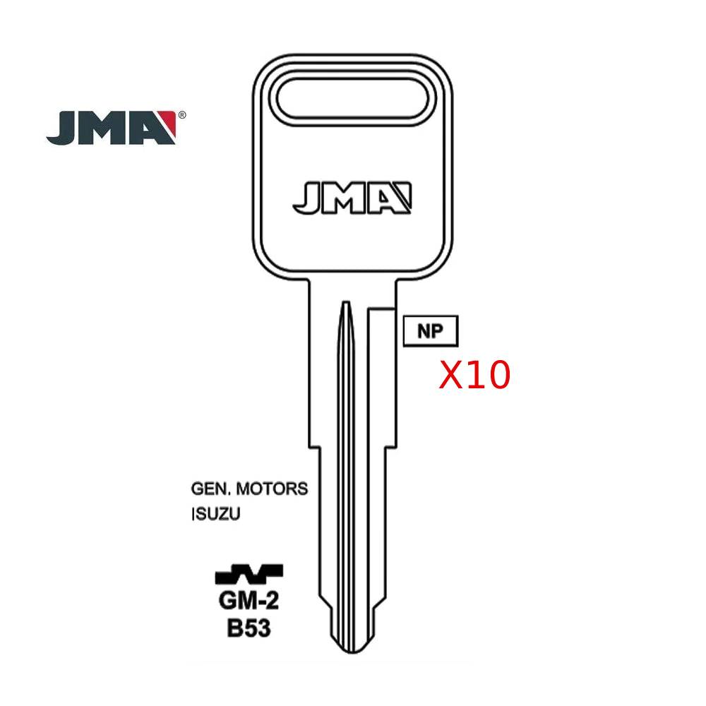 GM Key Blank - B53 / GM-2 (Packs of 10)