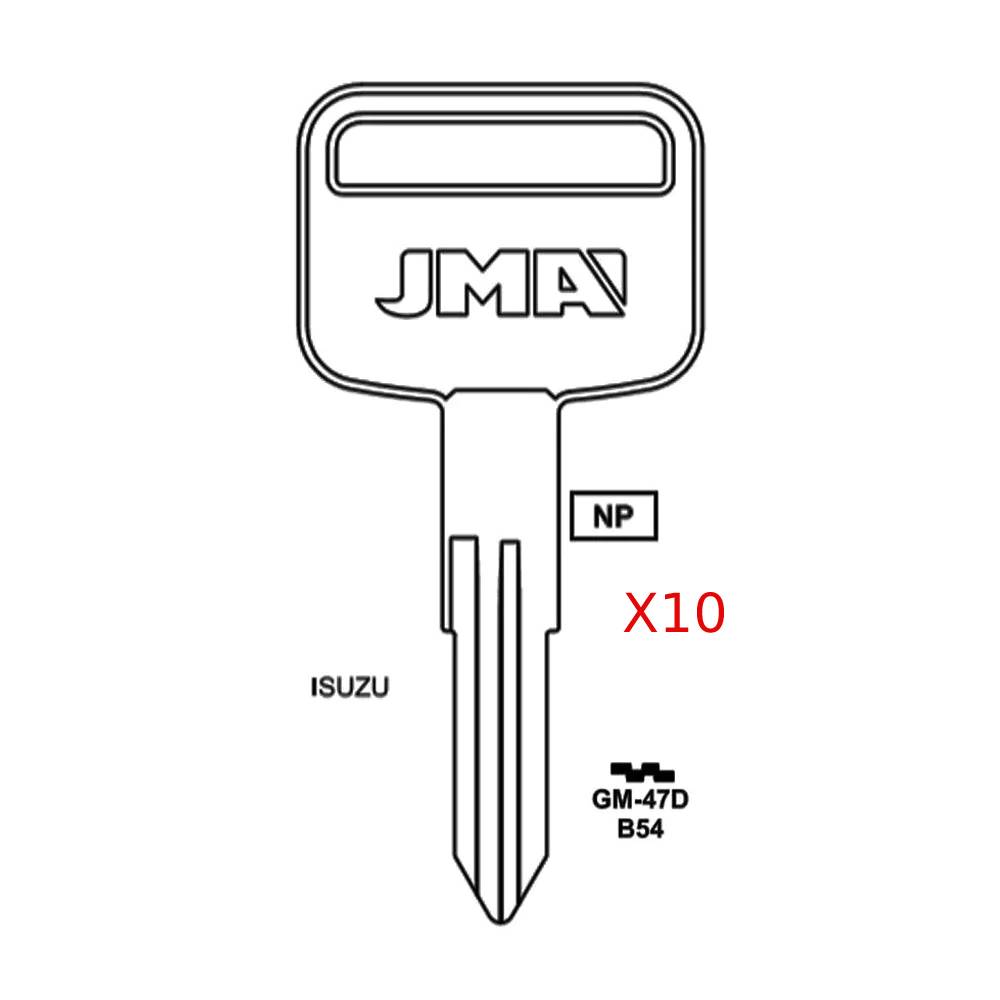 GM Key Blank - B54 / GM-47D (Packs of 10)