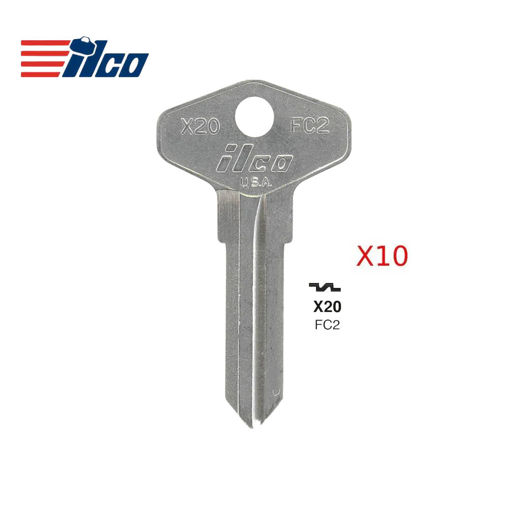 Ford Jaguar Key Blank - FO-5 / FC2 (Packs of 10)