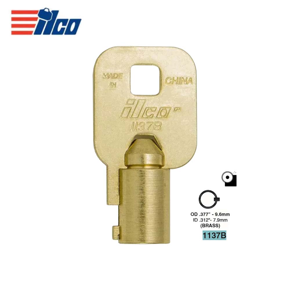 1137B Chicago / Harley Davidson Motorcycle Tubular Key Blank - CHI-1T / 1137B