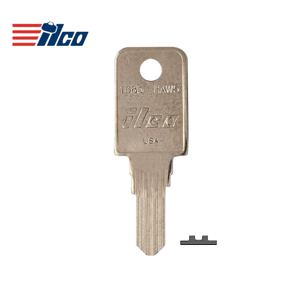 ILCO 1683 Haworth Cabinet Key Blank - HAW5