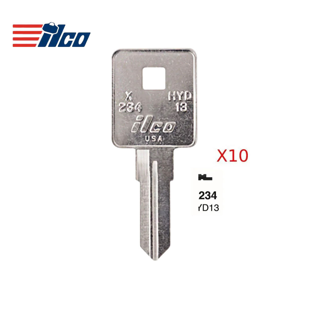 Harley Davidson Key Blank - HD-4D / HYD13 (Packs of 10)