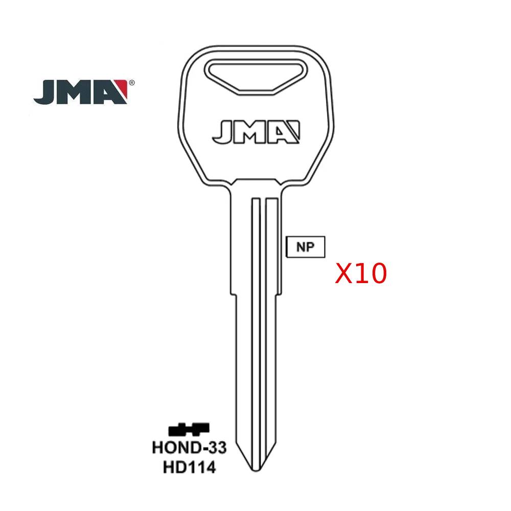 Honda Key Blank - HD114 / HOND-33 (Packs of 10)