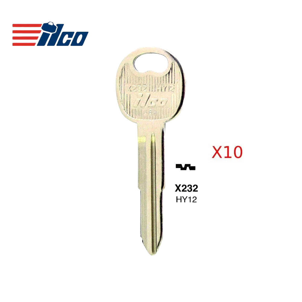 Hyundai Kia Key Blank - HY-6D / HY12 (Packs of 10)
