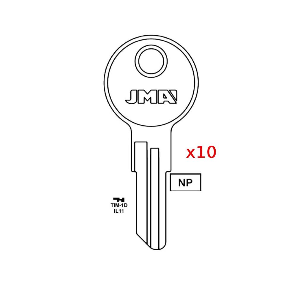 1043J Commercial & Residential Key Blank - IL11 / TIM-1D (Packs of 10)