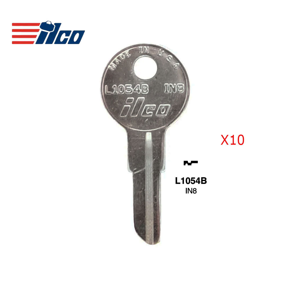 1054B Commercial & Residencial Key Blank - ILC-7D / IN8 (Packs of 10)