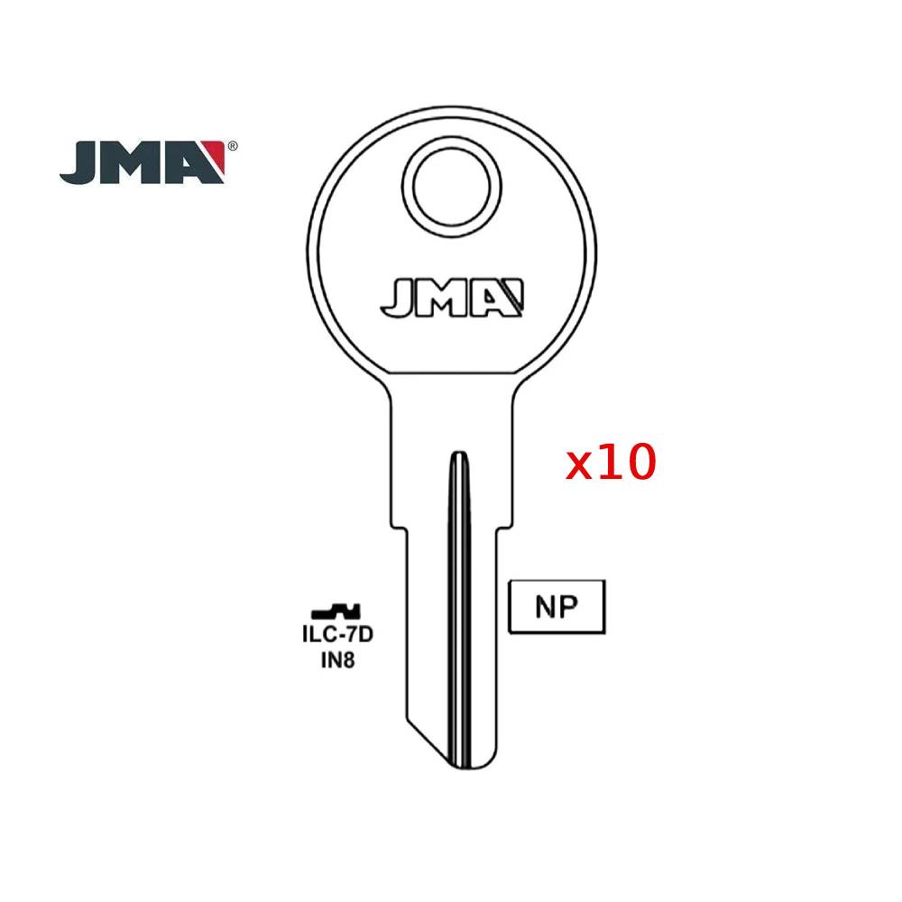 1054B Commercial & Residencial Key Blank - IN8 / ILC-7D (Packs of 10)