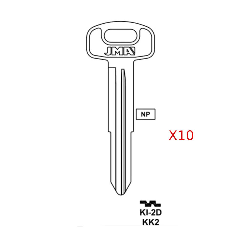 Kia Key Blank - KK2 / KI-2D (Packs of 10)