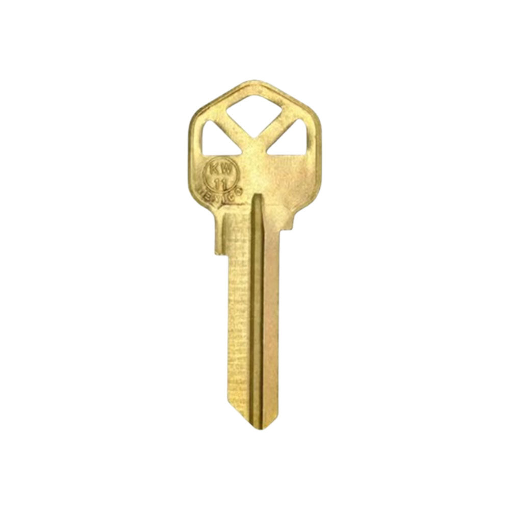 KW10 Small Bow - Brass Finish Key Blank - KWI-5DE / KW11 BR