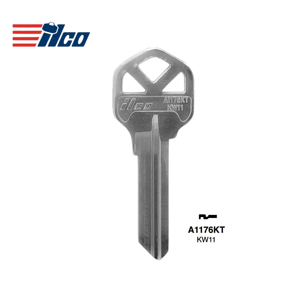 KW11 Kwikset Nickel Plated Finish Key Blank A1176KT
