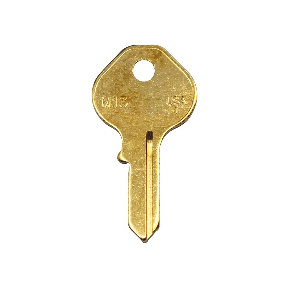 1092DS Master 4-Pin Padlock Key Blank - Brass Finish - MAS-13DE / M13 BR (Packs of 50)