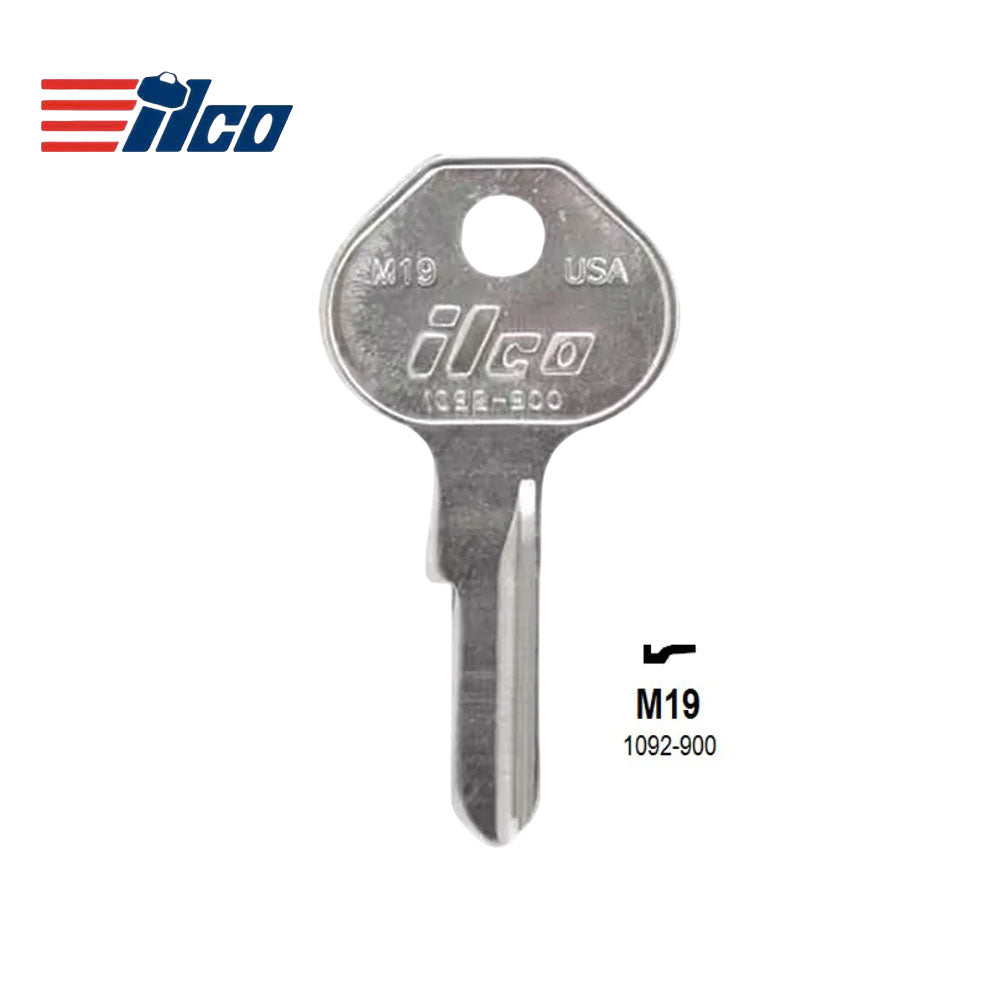 ILCO 1092-900 Master Padlock Key Blank - M19