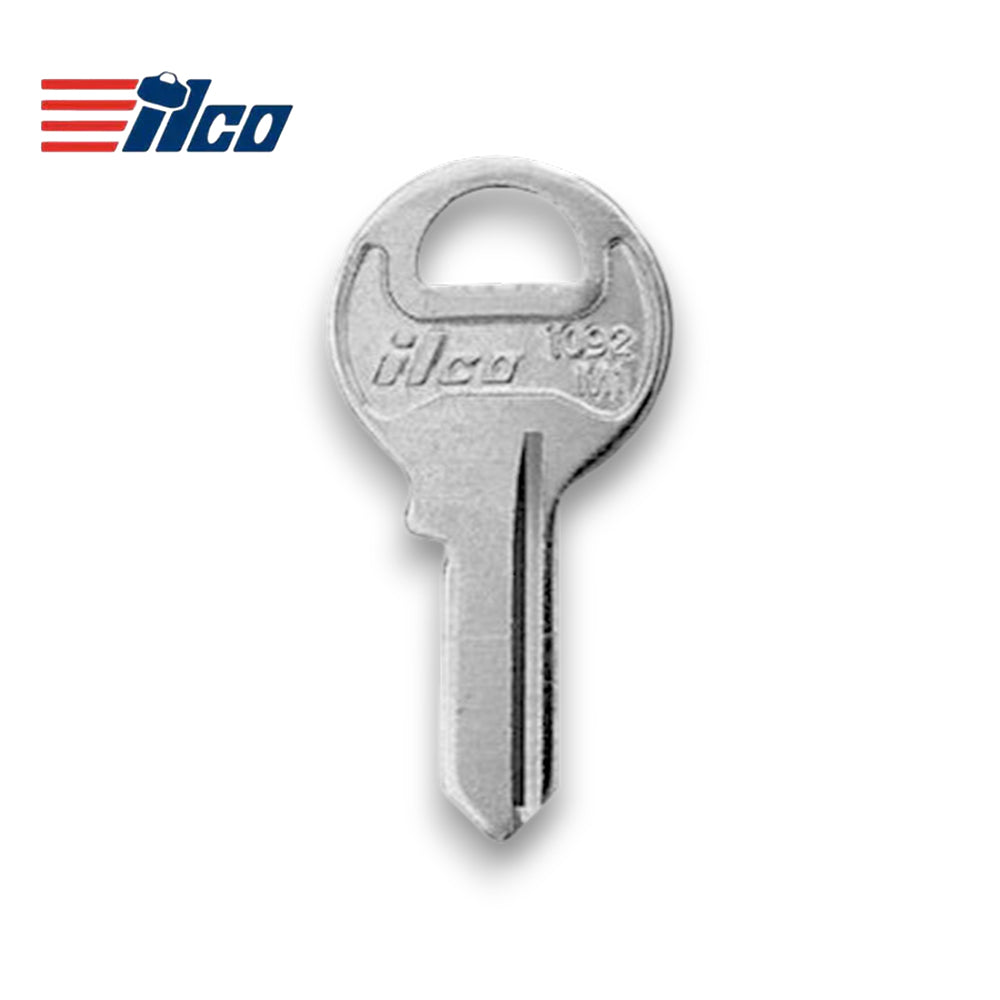 1092 Master 4-Pin Padlock Key Blank - Nickel Plated Brass - M1 NP