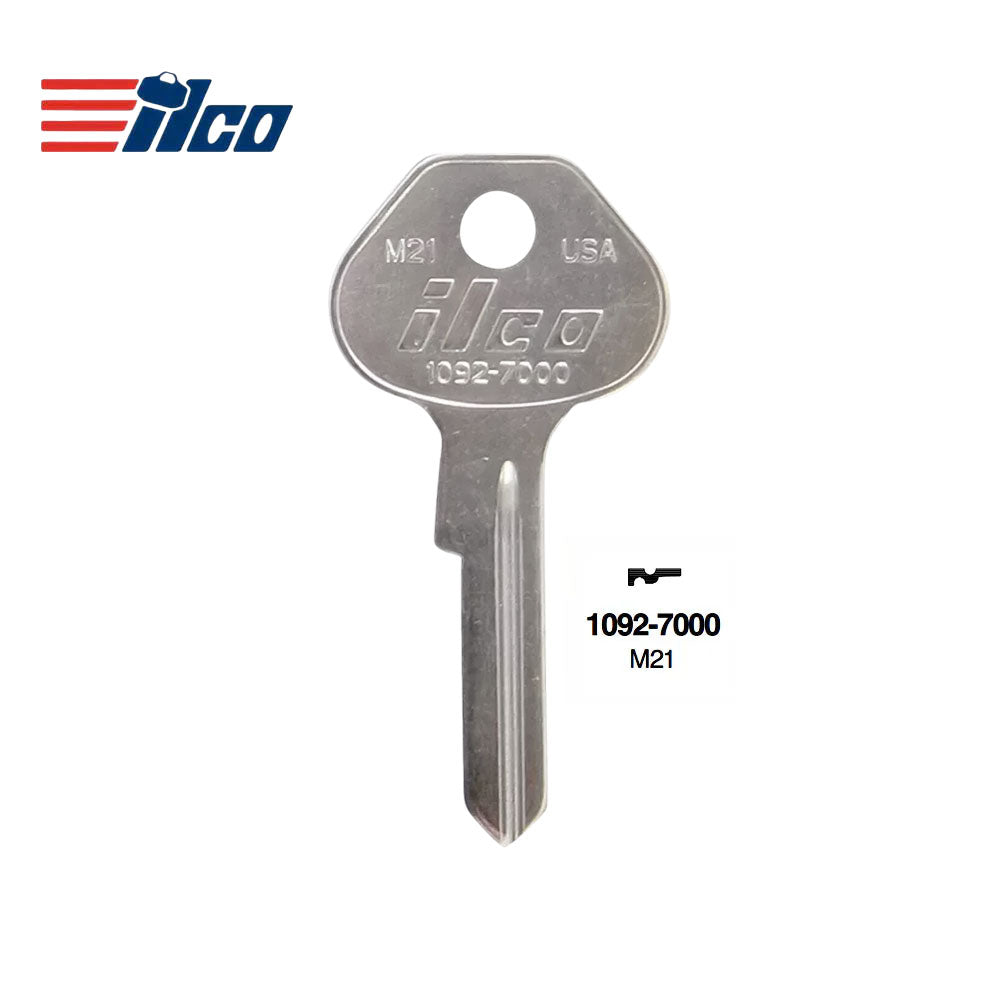 1092-7000 6-PIN Master Padlock Key Blank - MAS-2D / M21