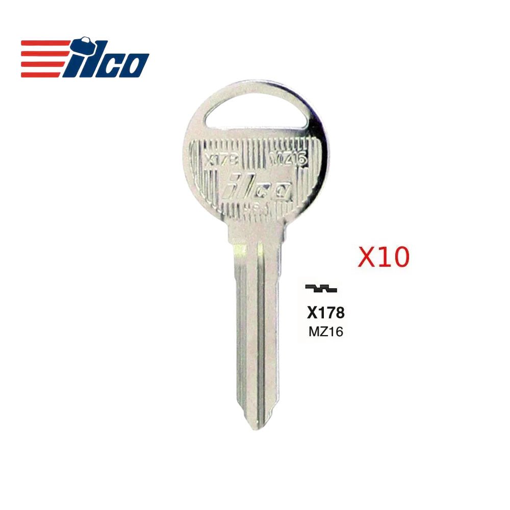 Mazda Key Blank - MAZ-20D / MZ16 (Packs of 10)