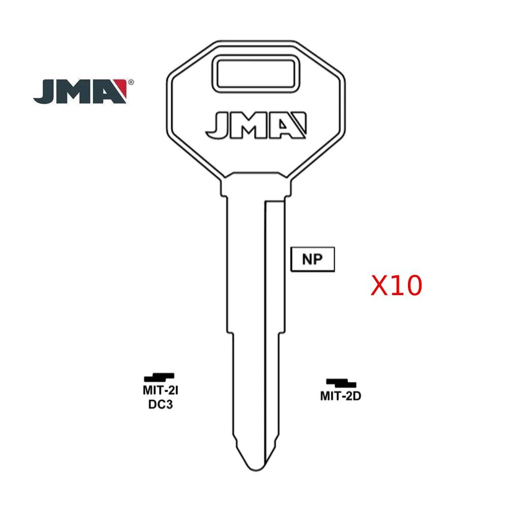Mitsubishi Dodge Isuzu Hyundai Key Blank - DC3 / MIT-2I (Packs of 10)