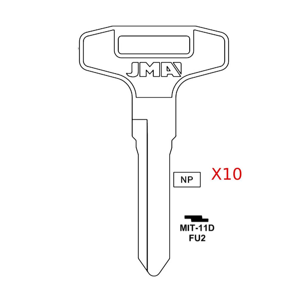 Mitsubishi MIT-FUSO Key Blank - FU2 / MIT-11D (Packs of 10)