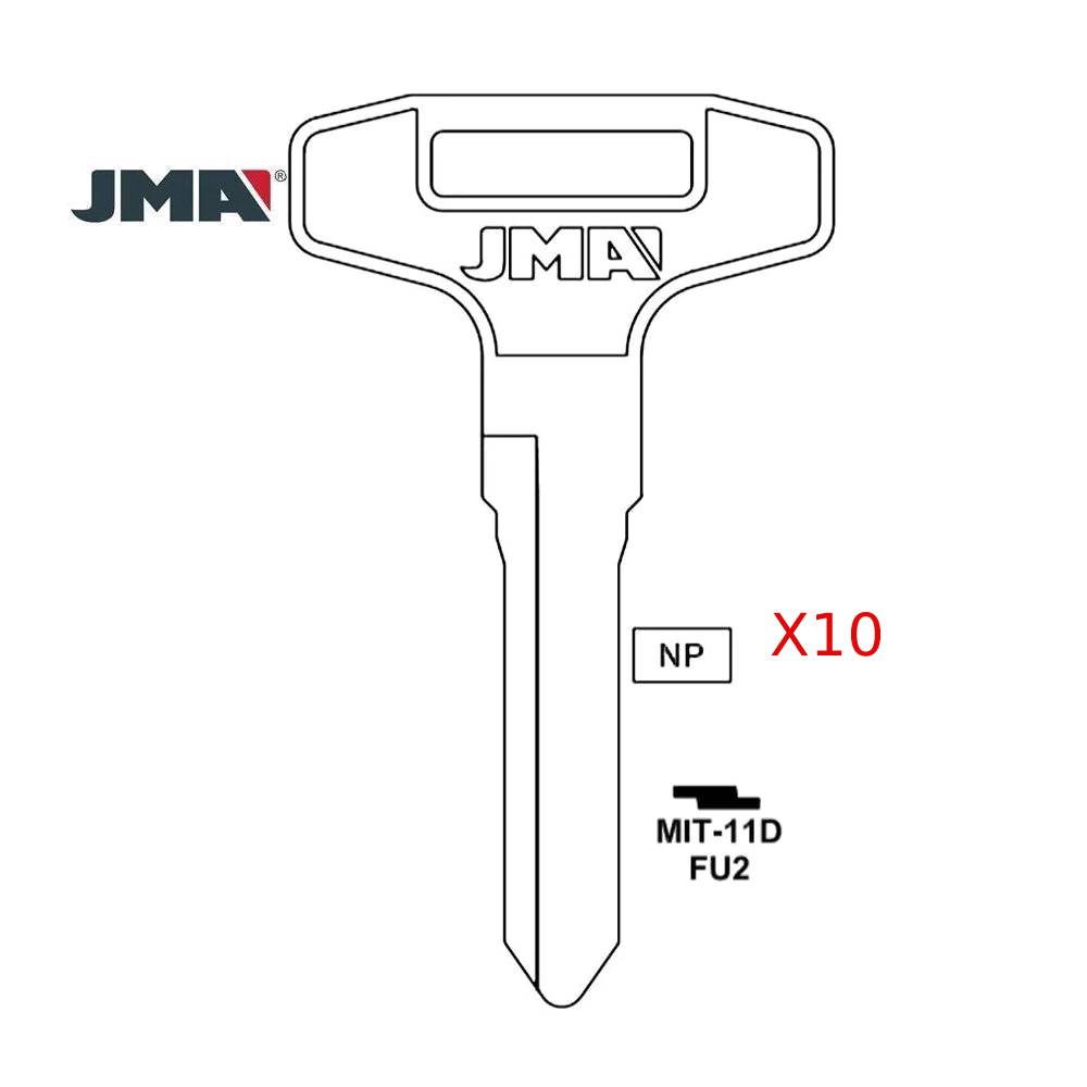 Mitsubishi MIT-FUSO Key Blank - FU2 / MIT-11D (Packs of 10)