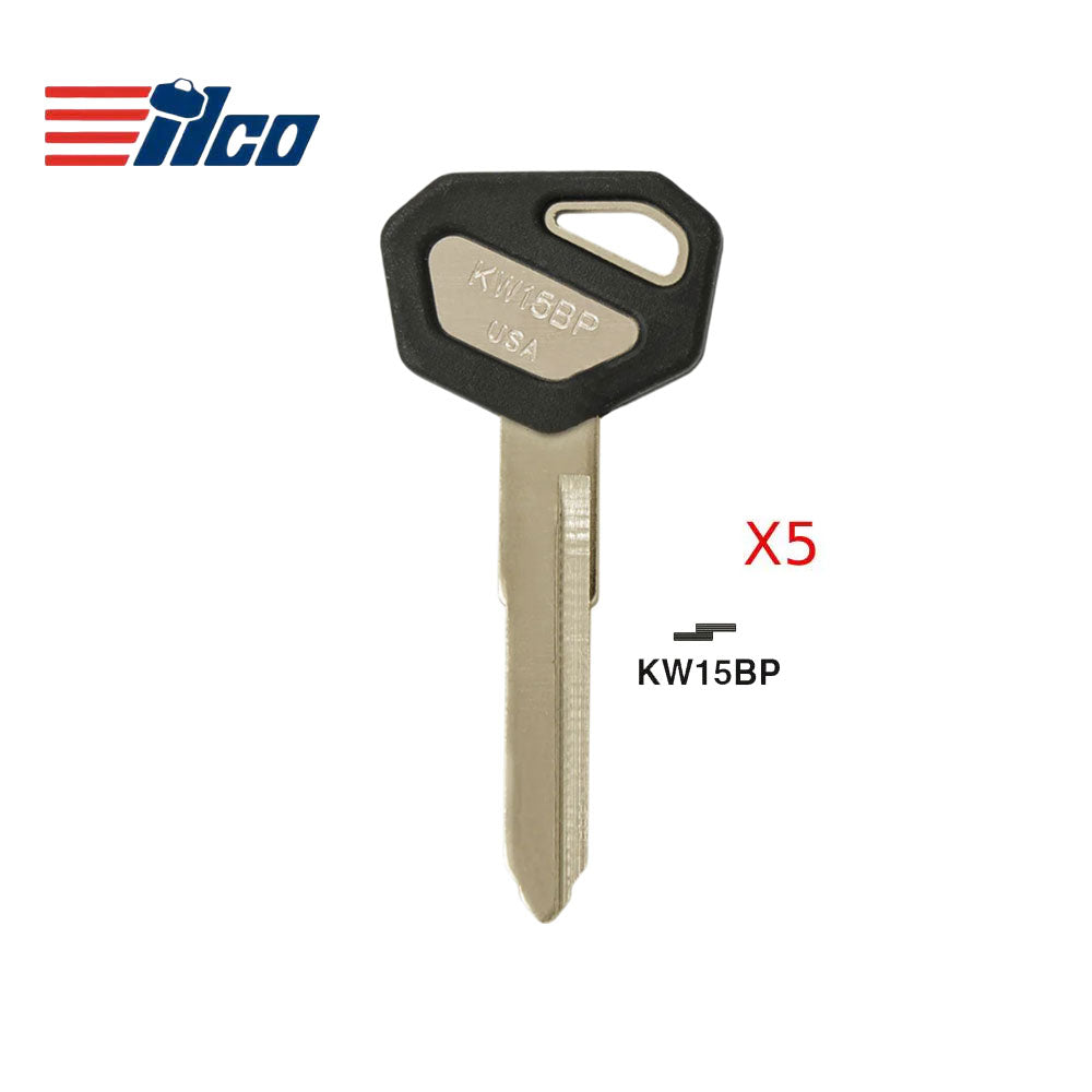 Kawasaki Motorcycle Key Blank - KAW-7.P / KW15BP (Packs of 5)