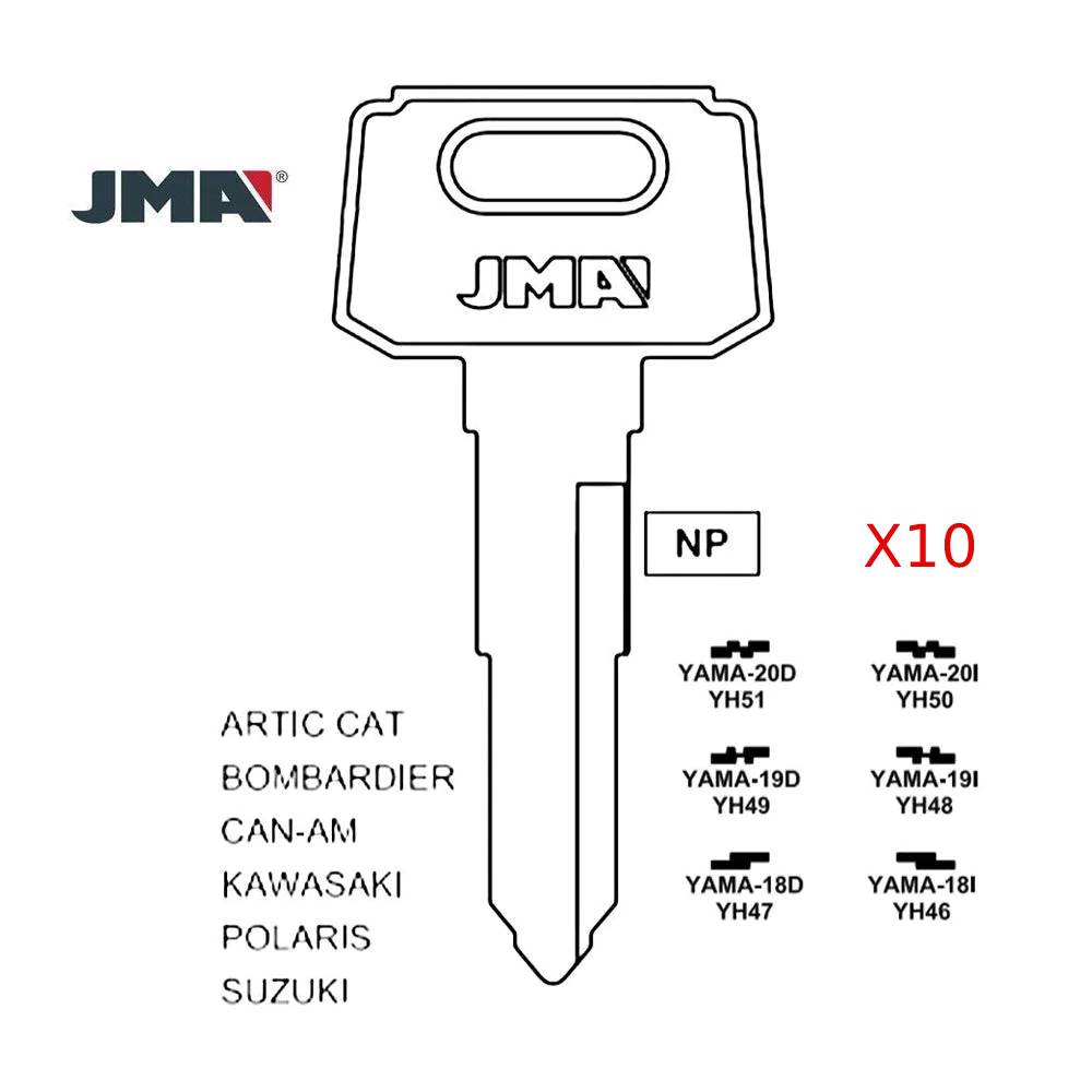 Yamaha Motorcycle Key Blank - YH46 / YAMA-18I (Packs of 10)