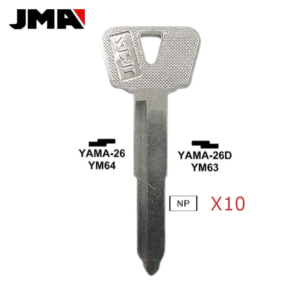 Yamaha Motorcycle Key Blank - YM63 / YAMA-26D (Packs of 10)