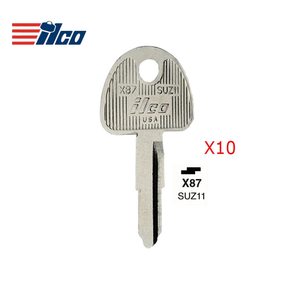 Suzuki Motorcycle Key Blank - SUZU-5 / SUZ11 (Packs of 10)