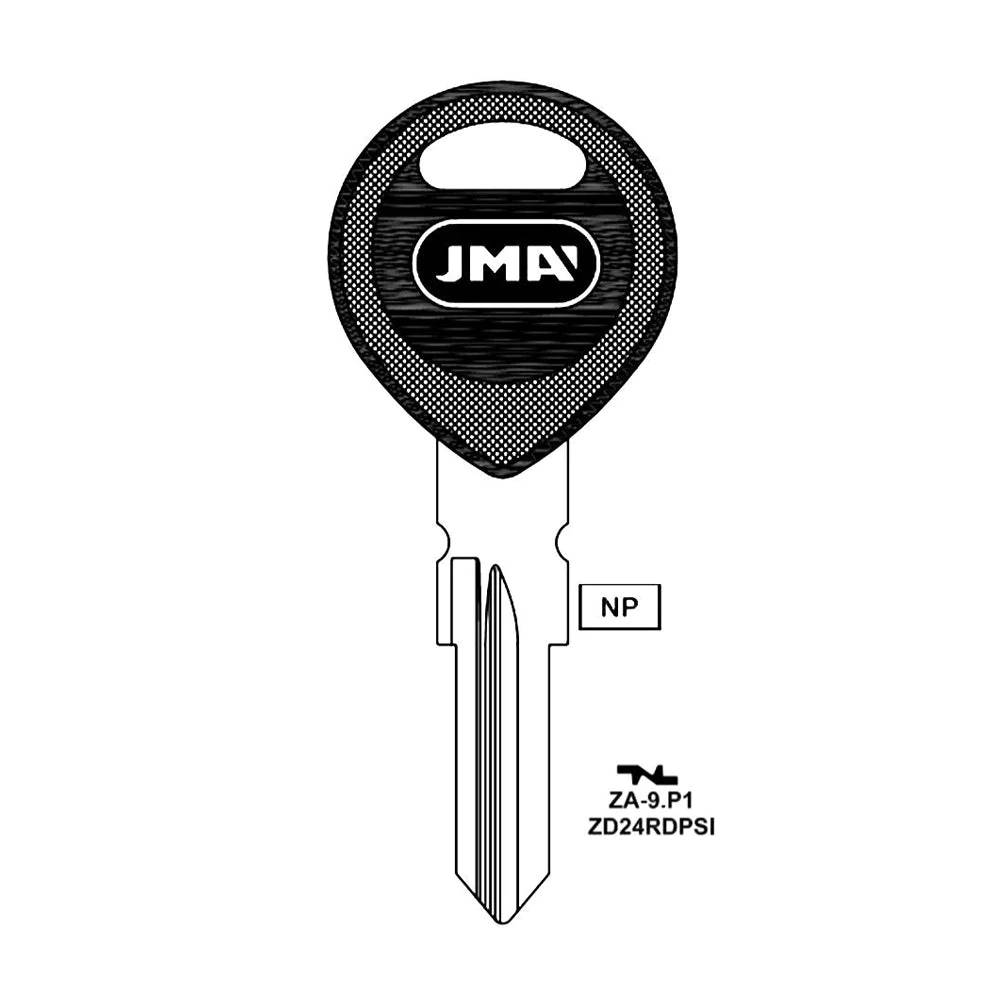 Suzuki BMW Ducati Honda Triumph Yamaha Zadi Motorcycle Key Blank - ZD24RDP-SI / ZA-9.P1