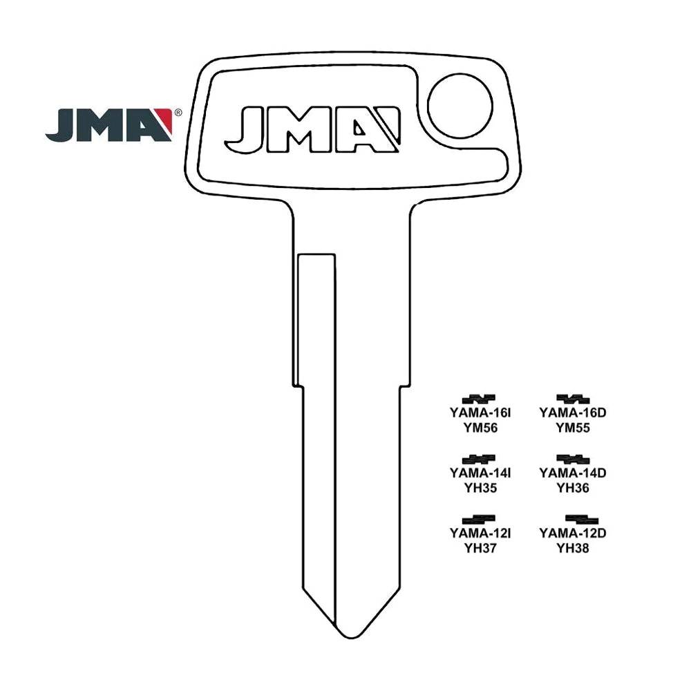 Yamaha Motorcycle Key Blank - YH38 / YAMA-12D