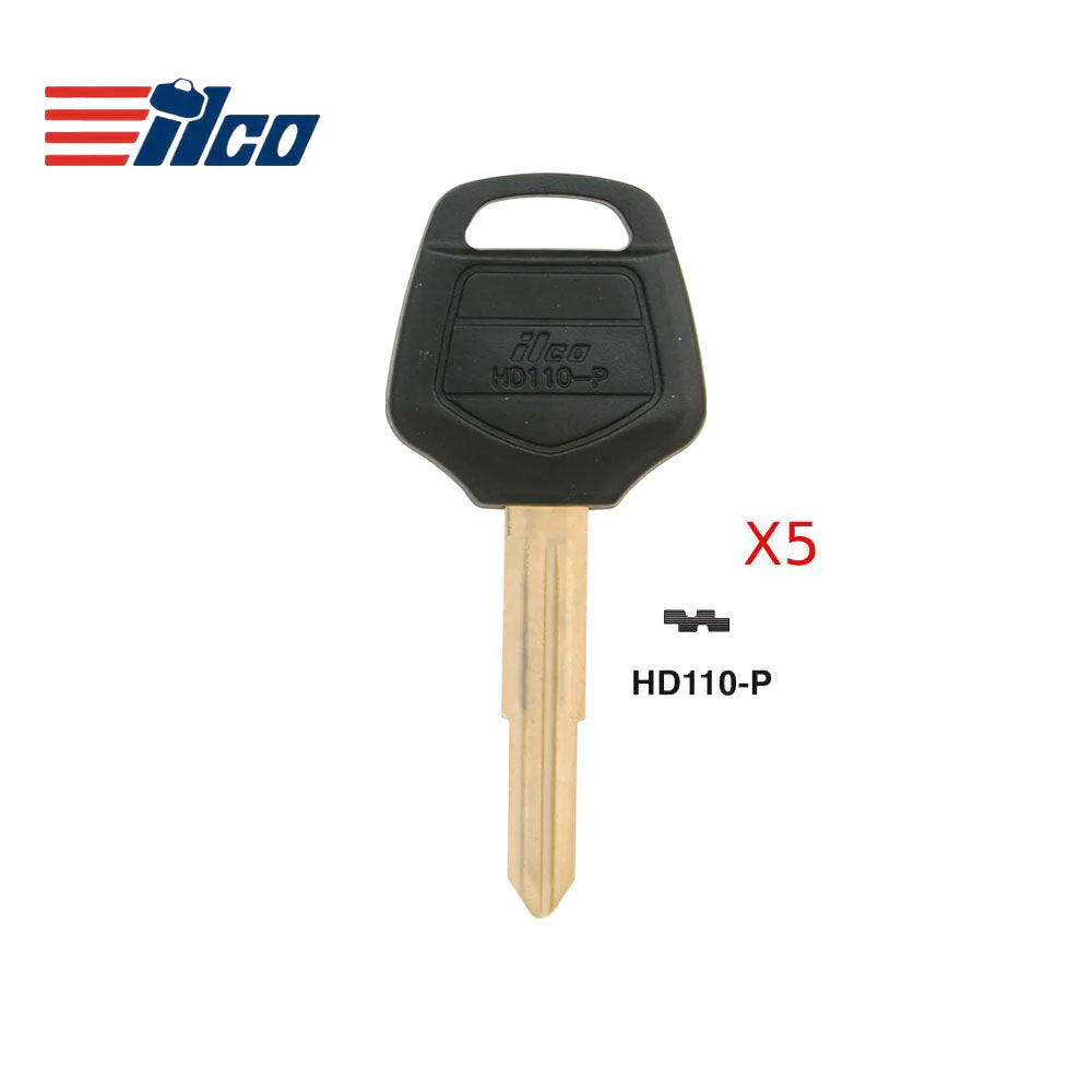ILCO Key Blank for Honda Motorcycle HD110-P (Packs of 5)
